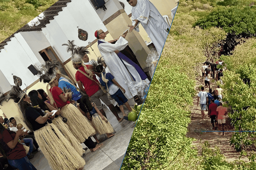 Communauté paroissiale et jeunes de Carnaubeira da Penha (Brésil), sur le chemin de Pâques