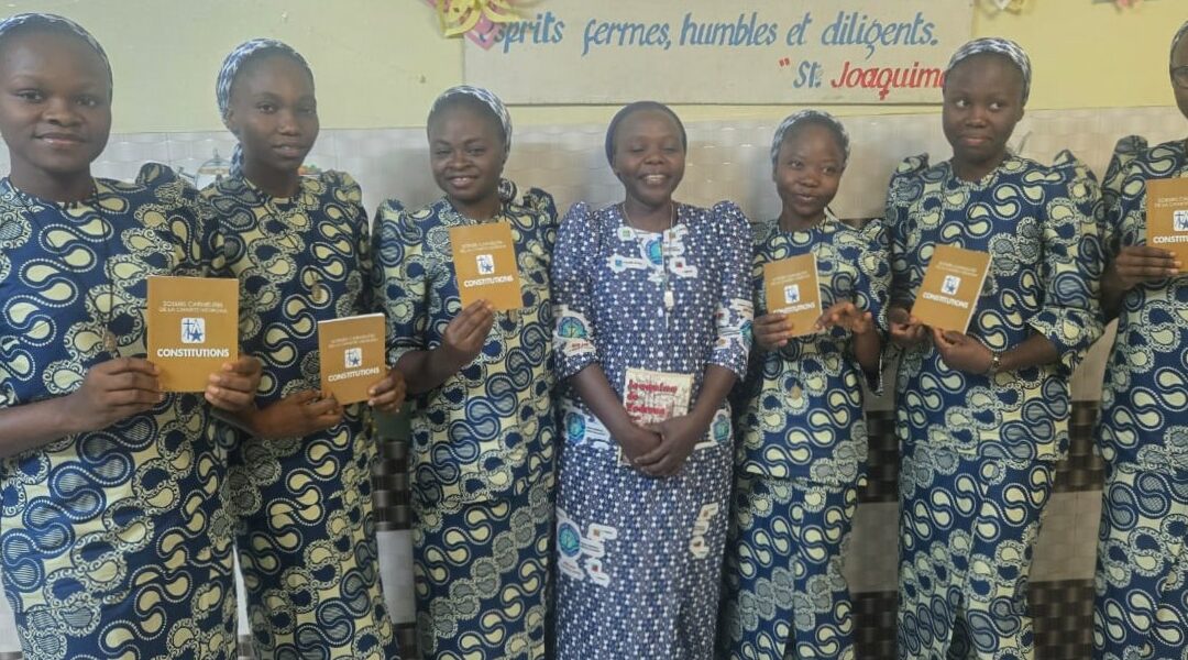Novices and an aspirant from the Province of Africa celebrate the Feast of Our Lady of Mount Carmel as a community